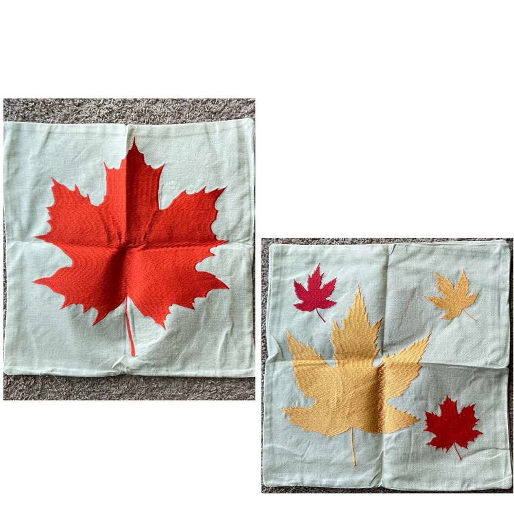 2 Fall Decor Pillow Covers 18 x 18 Inch Fall